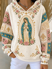 Women's Feast of Our Lady of Guadalupe art Printed Hoodies