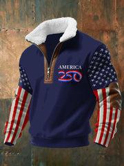 Men's 250th Anniversary Plush Stand Collar Sweatshirt