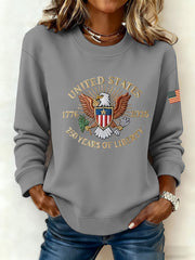 Women's 250 Printed Casual Sweatshirt
