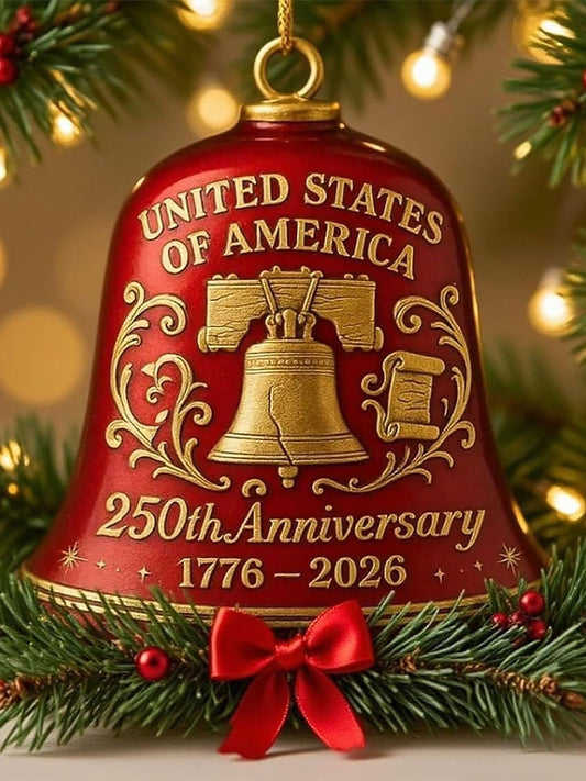 250th Anniversary Bell Ornament Metal Doorbell