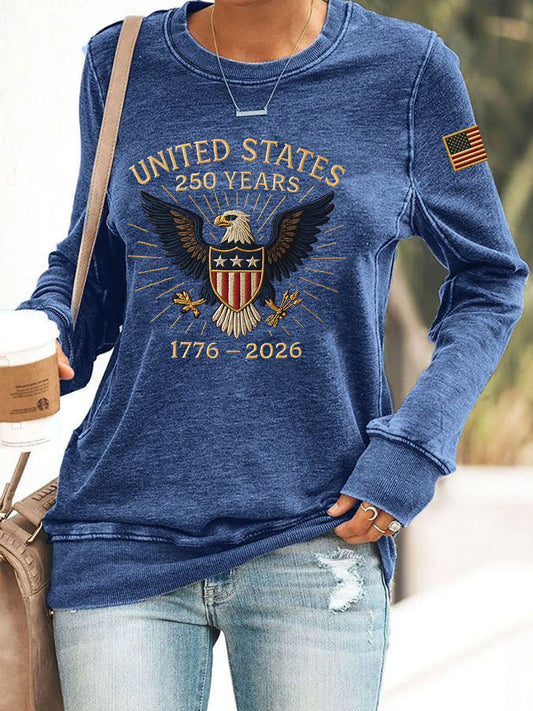 Women's 250th Anniversary Printed Casual Sweatshirt