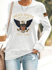 Women's 250th Anniversary Printed Casual Sweatshirt