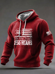 Men's 250 Years Printed Casual Hoodie