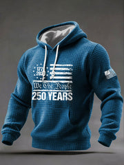 Men's 250 Years Printed Casual Hoodie