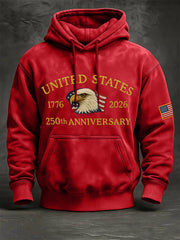 Men's 250th Anniversary Print Vintage Hoodie