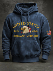 Men's 250th Anniversary Print Vintage Hoodie