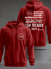 Men's 250 Years Printed Casual Hoodie
