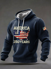 Men's 250 Years Printed Casual Hoodie