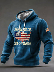 Men's 250 Years Printed Casual Hoodie