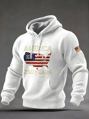 Men's 250 Years Printed Casual Hoodie