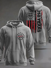Men's 250 Years Printed Casual Hoodie