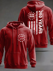 Men's 250 Years Printed Casual Hoodie