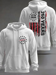 Men's 250 Years Printed Casual Hoodie
