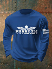Men's Freedom Is Never Free Print Long Sleeve T-Shirt