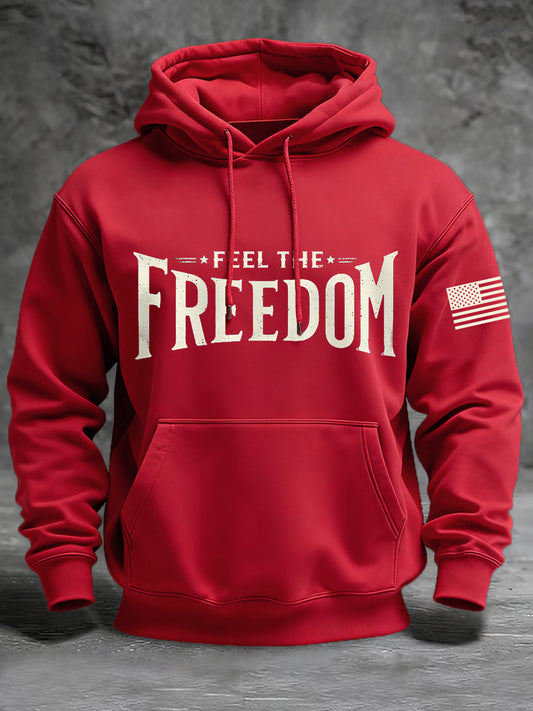 Men's Feel The Freedom Print Hoodie