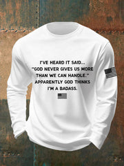 Men's Badass Patriotic Long Sleeve T-Shirt