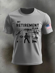 Men's Funny Pew Veteran Printed T-shirt