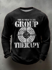 Men's Funny Pew Veteran Printed Waffle Tops