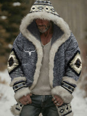 Men's Western Plush Cardigan
