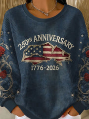 Women's 250 Printed Casual Sweatshirt