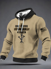 Men's Faith Checkered Cotton Hoodie