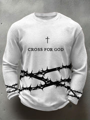 Men's Faith Waffle Print Casual T-Shirt