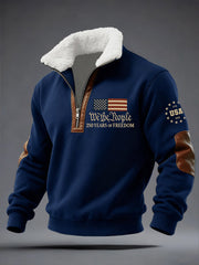 Men's 250th Anniversary Print Zipper Sweatshirt