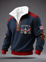 Men's 250th Anniversary Print Zipper Sweatshirt