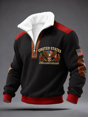 Men's 250th Anniversary Print Zipper Sweatshirt