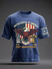 Men's 250th Anniversary Printed Casual T-Shirt