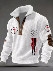 Men's Jesus Cross Flag Graffiti Tops