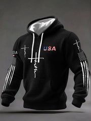 Men's Jesus Cross USA Hoodies