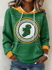 Women's St.Partrick's Day Irish Mods Music Lover Printed Hoodie