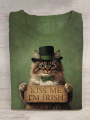 Unisex St. Patrick's Day Cat T-Shirt