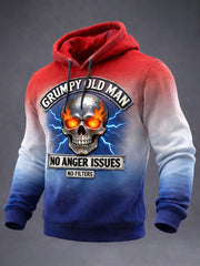 Men's Old Fuckers Club Printed Casual Hoodie