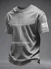 Men's Faith Over Fear The Lord Is With Me; I Will Not Fear Short Sleeve T-shirt