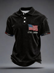 Men's USA 1776-2026 Print Polo Shirt