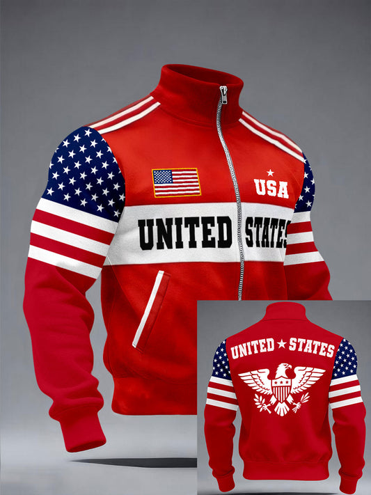 Men's USA Flag Casual Jackets
