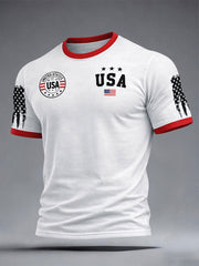Men's USA Flag T-Shirt and Shorts Sets