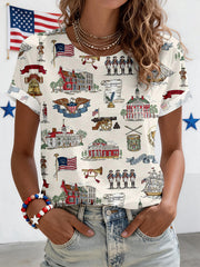 Women's Independence Day Inspired Print T-Shirt