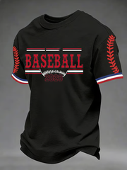 Men's Baseball Print short sleeves t-shirt