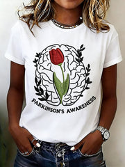 Women's Parkinson's Awareness Print T-Shirt