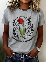 Women's Parkinson's Awareness Print T-Shirt