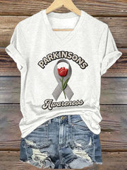 Women's Parkinson's Awareness Print T-Shirt