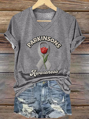 Women's Parkinson's Awareness Print T-Shirt