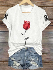 Women's Parkinson's Awareness Print T-Shirt
