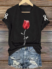Women's Parkinson's Awareness Print T-Shirt