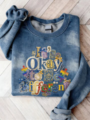 Women's Autism Awareness Print Sweatshirt