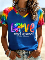 Women's Autism Acceptance V-Neck T-shirt