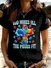 Women's Autism Acceptance Crew Neck T-shirt
